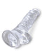 King Cock Clear 8 inches realistic dildo with balls, translucent, life-like design, crafted by Pipedream Products for enhanced pleasure experience.