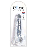 King Cock Clear 8 Inch Realistic Dildo with Balls in Packaging
