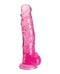 King Cock Clear 8-inch dildo with pink accents by Pipedream Products, lifelike and translucent design.
