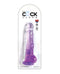 King Cock Clear Purple Dildo 8 Inch with Balls in Packaging