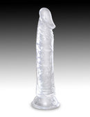 Transparent King Cock Clear 8-Inch Realistic Dildo with suction cup base and lifelike design