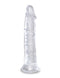 King Cock Clear 8-Inch Realistic Dildo with Transparent Design and Suction Cup Base