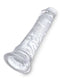 King Cock Clear 8-Inch Realistic Dildo - Transparent with Suction Cup Base and Harness Compatibility