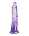King Cock Clear 8 Inch Purple Dildo by Pipedream Products - Translucent Design and Realistic Details