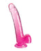 King Cock Clear Dildo (9 inches) with Balls and Pink Detailing by Pipedream Products