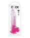 KING COCK CLEAR 9IN W/ BALLS PINK-0