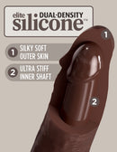 Pipedream Products King Cock Elite 11 inches Dual Density Dildo Brown Skin Tone at $109.99