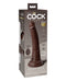 Pipedream Products King Cock Elite 7 inches Vibrating Dual Density Dildo Brown Skin Tone at $119.99