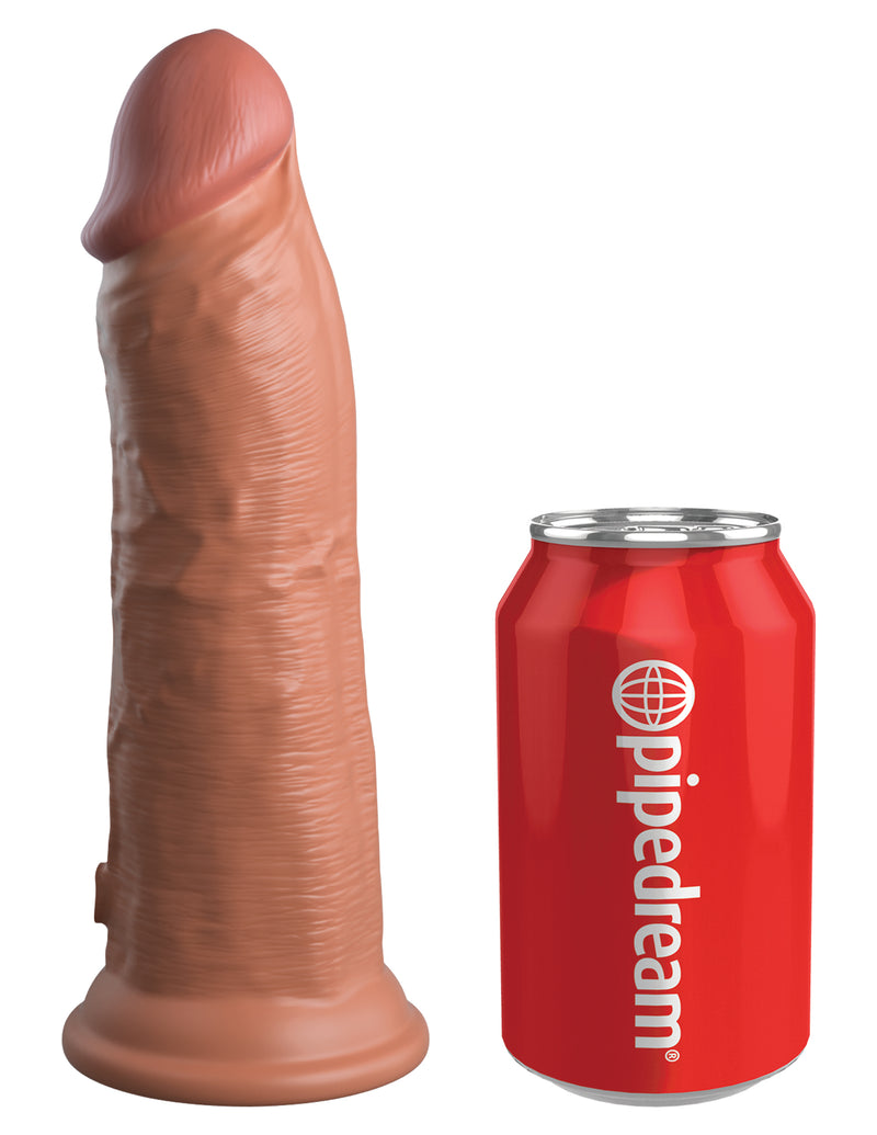 Pipedream Products King Cock Elite 8 inches Vibrating Dual Density Dildo Tan Skin Tone at $129.99