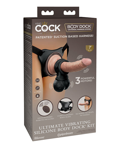 Pipedream Products King Cock Elite Ultimate Vibrating Body Dock Kit at $189.99
