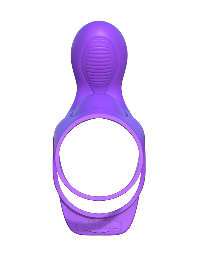 Fantasy C-Ringz Ultimate Couples Cage in Passionate Purple providing dual stimulation for enhanced intimate pleasure
