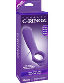 Fantasy C-Ringz Ride N Glide Couples Ring in purple packaging, designed for maximum pleasure with a powerful vibrating bullet.