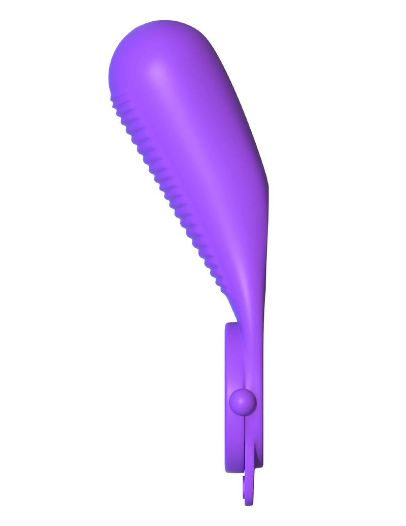 Fantasy C-Ringz Ride N Glide purple couples ring with vibrating bullet for maximum pleasure and electrifying sensations.