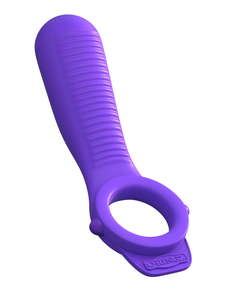 Fantasy C-Ringz Ride N Glide Couples Ring (Purple) - Vibrating bullet for ultimate pleasure and intimate moments with partner.