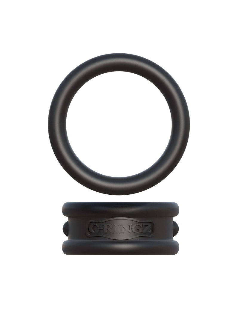 Fantasy C-Ringz Max Width Silicone Rings - Black Performance Enhancing Cock Rings for Intense Erections