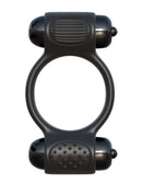 Fantasy C-Ringz Magic Touch Couples Ring in black with dual vibrating bullets and textured surfaces for enhanced satisfaction