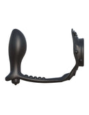 Fantasy C-Ringz Rock Hard Ass Gasm black silicone ring with prostate stimulator.