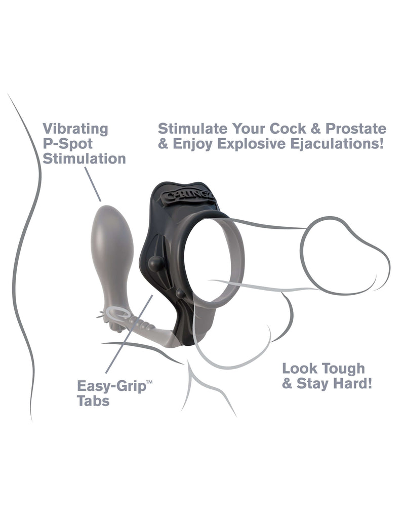 Fantasy C-Ringz Rock Hard Ass Gasm with P-Spot stimulation for explosive ejaculations, prostate pleasure, and increased hardness.