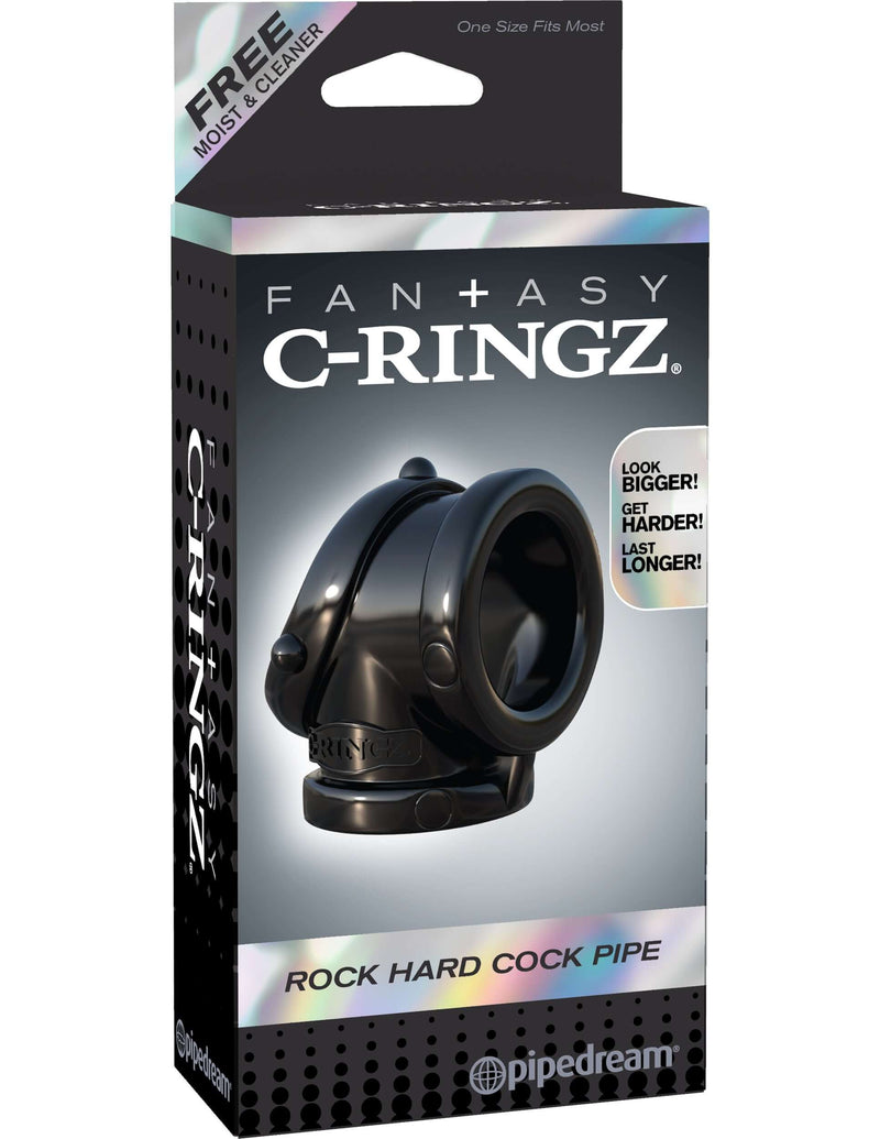 Fantasy C-Ringz Rock Hard Cock Pipe in original packaging, offering ultimate support and a tight tug for maximum performance.