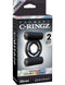 Fantasy C-Ringz Extreme Double Trouble Black packaging with dual vibrating bullets, body-safe silicone, and stamina ring.