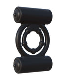 Fantasy C-Ringz Extreme Double Trouble Black dual-action stamina ring with two vibrating bullets for enhanced pleasure and performance