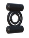 Fantasy C-Ringz Extreme Double Trouble Black dual-action stamina ring with two vibrating bullets for enhanced pleasure and performance