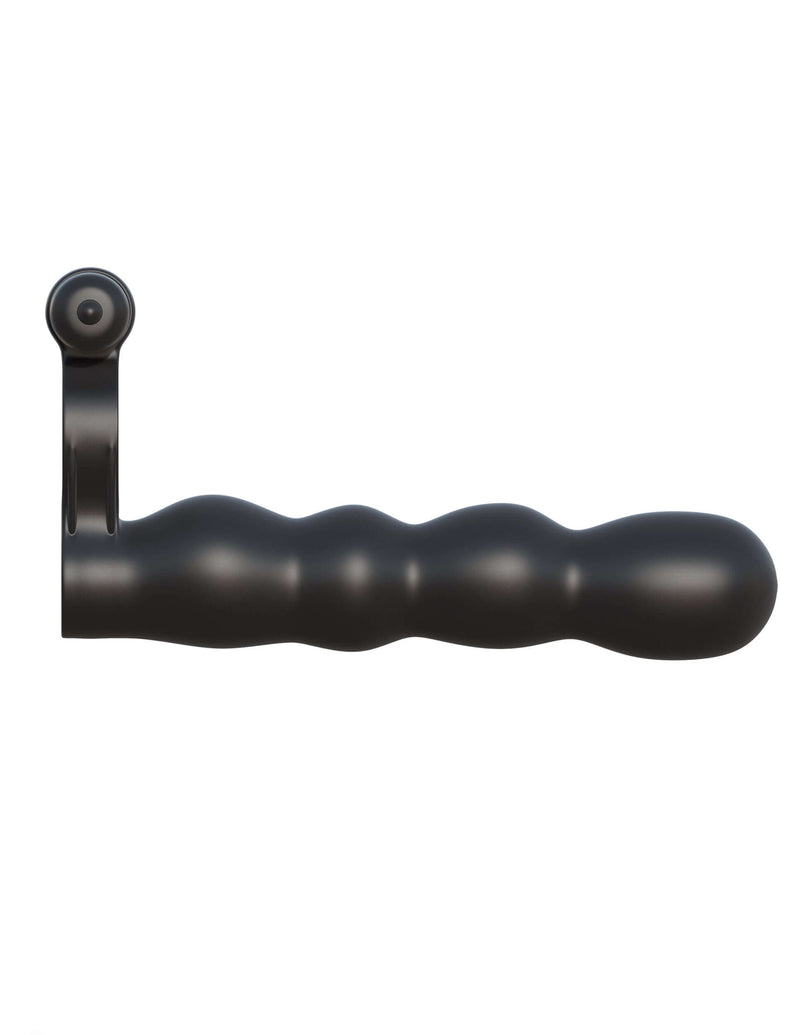 Fantasy C-Ringz Posable Partner Double Penetrator Black sex toy made from body safe, phthalate free Elite Silicone.