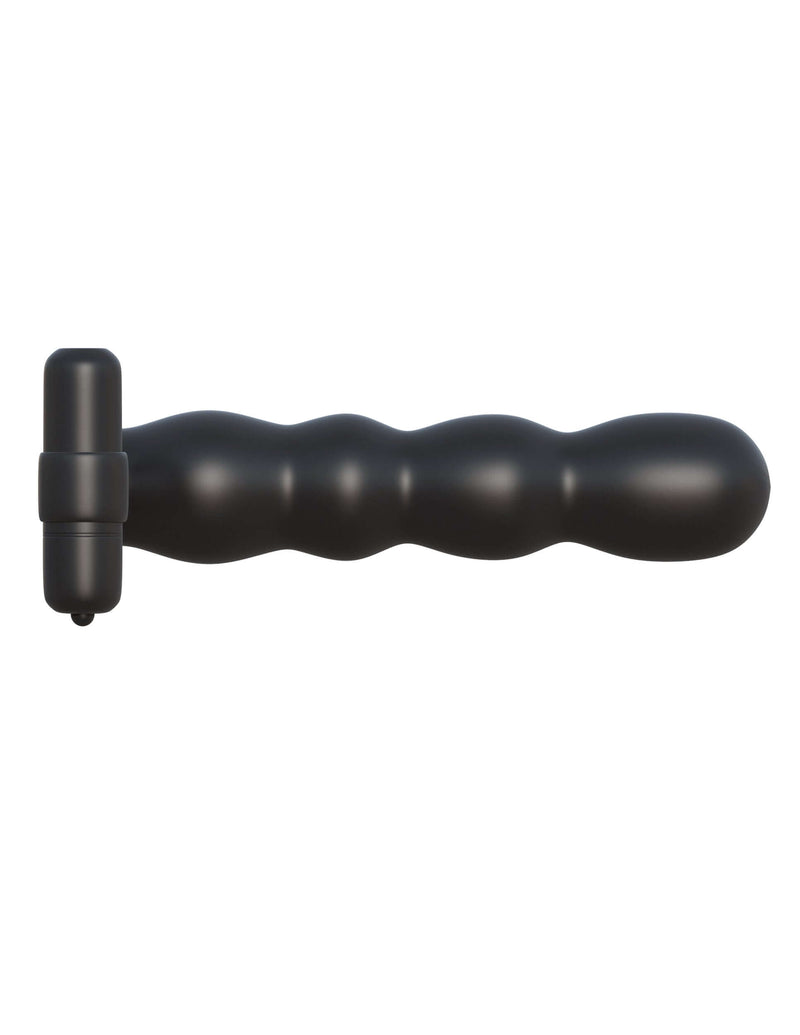 Fantasy C-Ringz Posable Partner Double Penetrator in black silicone with bendable stimulator for double penetration pleasure.