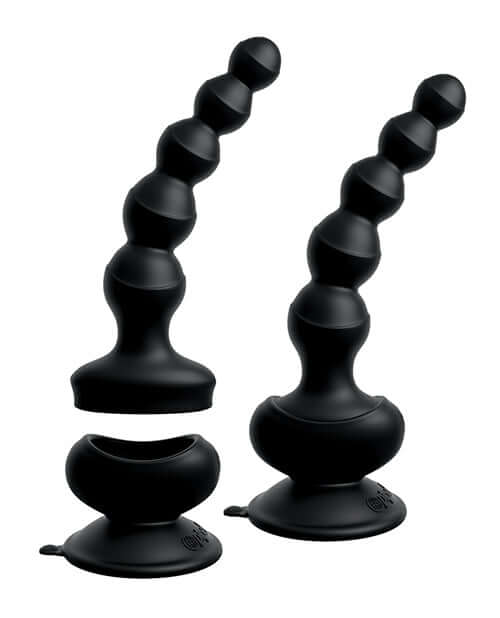 Threesome Wall Banger Beads with removable magnetic remote control, designed for ultimate solo or partner sex sessions, black color