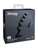 Threesome Wall Banger Beads in packaging, vibrating anal beads with removable magnetic remote control from Pipedream Products