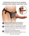 King Cock Elite Comfy Body Dock Strap On Harness with padded body plate, adjustable nylon straps, and concave suction dock for dildos