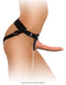 King Cock Elite Comfy Body Dock Strap On Harness worn, showcasing adjustable nylon straps and suction dock (dildo not included)
