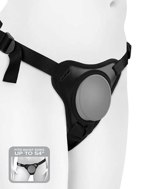 Body Dock Elite Mini Strap-On Harness with powerful suction design and adjustable straps, fitting waist sizes up to 54 inches