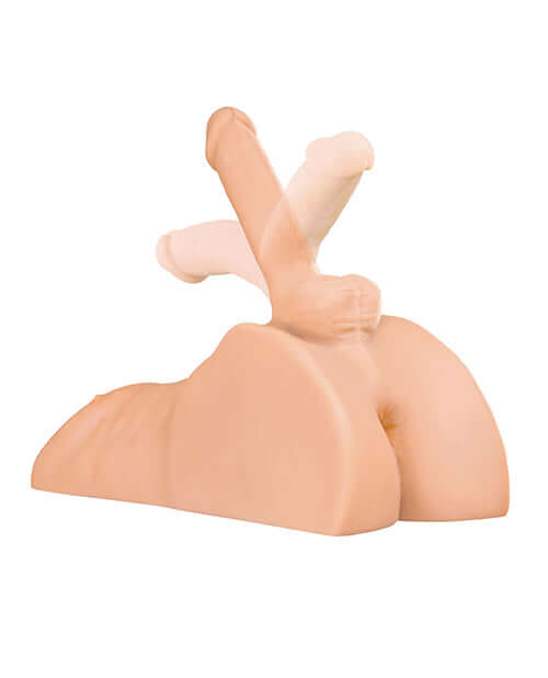 PDX Extreme Plus Perfect Ride Light Skin Tone Beige with poseable cock from Pipedream Products