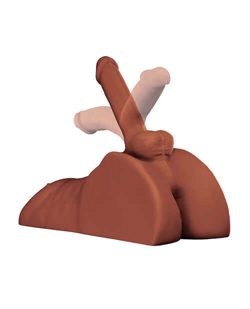 PDX Extreme Plus Perfect Ride Brown with poseable cock from Pipedream Products