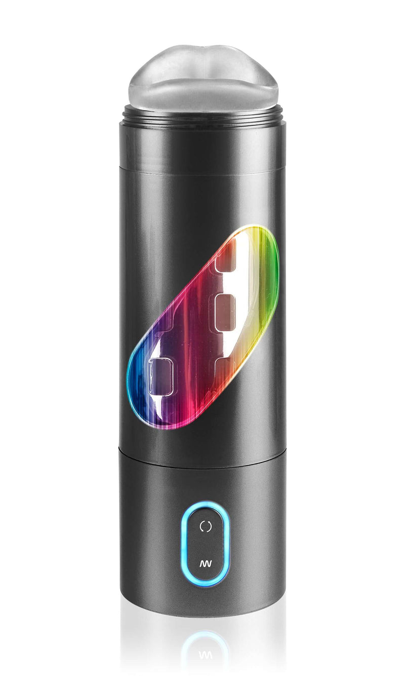 Pipedream Extreme Roto Bator Mouth Rechargeable Turbo Powered Rotating Masturbator with Colorful Design and Control Buttons