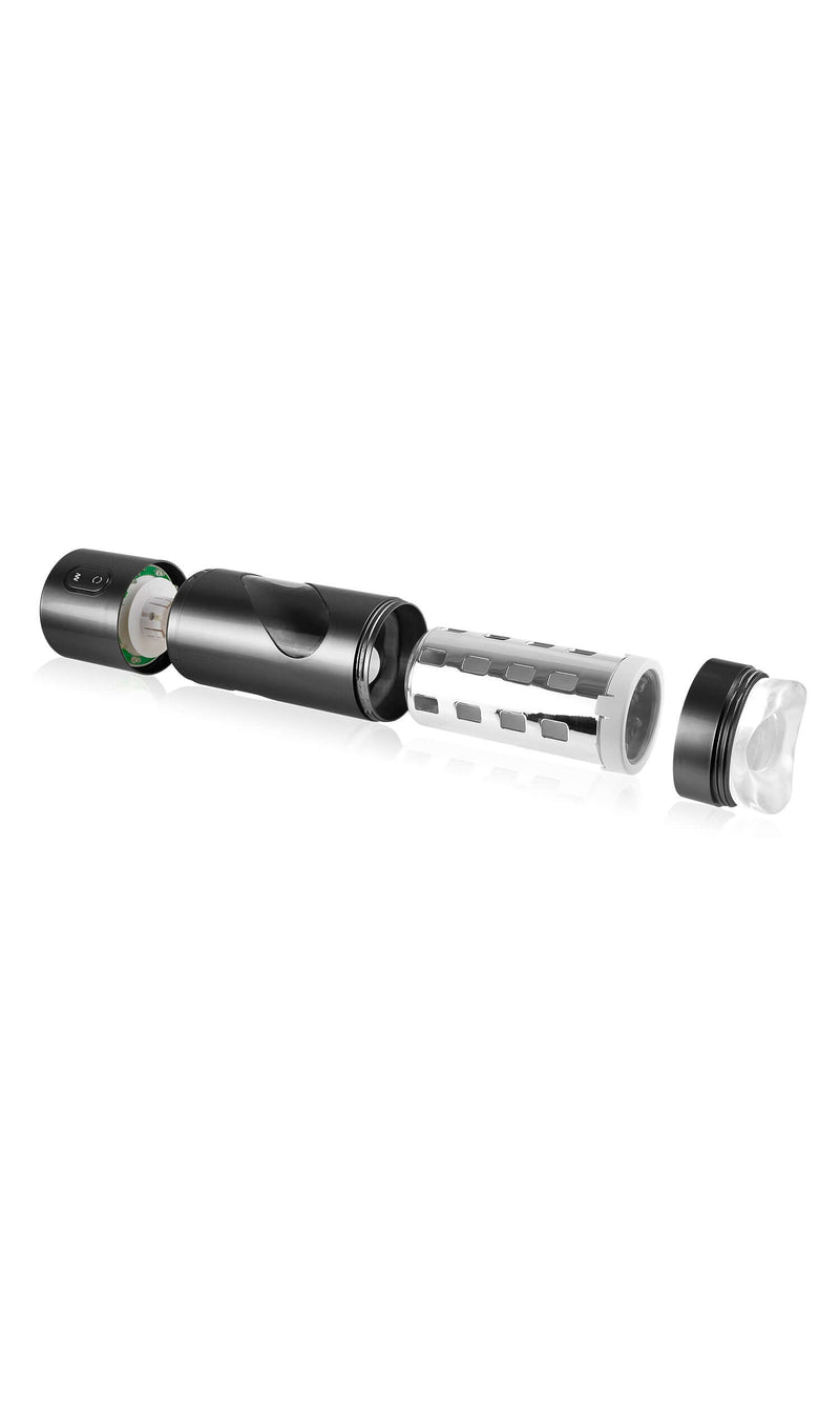PIPEDREAM EXTREME ROTO BATOR MOUTH RECHARGEABLE disassembled view showcasing its detailed components