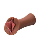 PDX Extreme Wet Pussies Luscious Lips Brown Pussy Stroker - Self-Lubricating Pleasure Toy