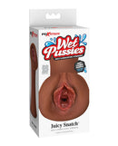 PDX Extreme Wet Pussies Juicy Snatch Stroker in dark skin tone packaging