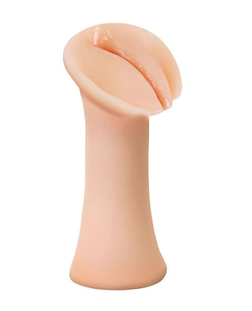 PDX Extreme Wet Pussies Slippery Slit Stroker in Light Skin Tone Beige with self-lubricating feature for thrilling solo pleasure sessions.