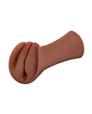 PDX Extreme Wet Pussies Slippery Slit Stroker in Dark Skin Brown, self-lubricating, realistic texture, ultimate pleasure device.
