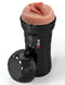 PDX Extreme Wet Pussies Super Luscious Lips Brown Stroker by Pipedream Products with self-lubricating feature and realistic details.