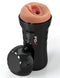 PDX Extreme Wet Pussies Super Juicy Snatch self-lubricating stroker in dark brown with ergonomic black case
