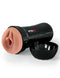 PDX Extreme Wet Pussies Super Juicy Snatch - Self-Lubricating Stroker in dark brown with black ergonomic case.