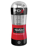 PDX Elite ViewTube See Thru Stroker with suction control in packaging.