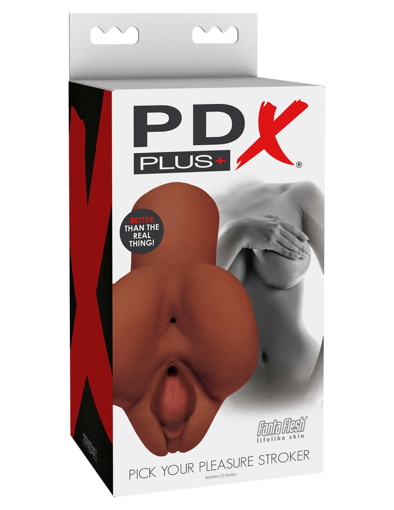 Pipedream Products PDX Plus Pick Your Pleasure Stroker Brown at $30.99