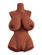 PDX Plus Perfect 10 Torso Masturbator Brown in realistic Fanta Flesh TPE, featuring perfectly round rack and privates for a lifelike experience.