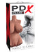 PDX Plus Perfect 10 Torso Masturbator Tan packaging with image of realistic female torso with breasts and privates, featuring Fanta Flesh material.