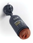 PDX Plus Shower Therapy Stroker in Brown disguised as a shampoo bottle with suction cup attachment, offering discreet and pleasurable experience.
