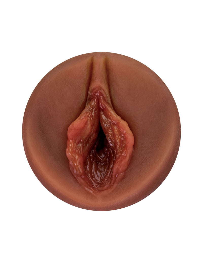 PDX Plus Brown Shower Therapy Stroker close-up, realistic texture and design for enhanced pleasure.
